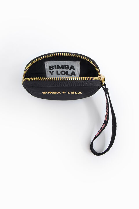 Monedero ovalado negro