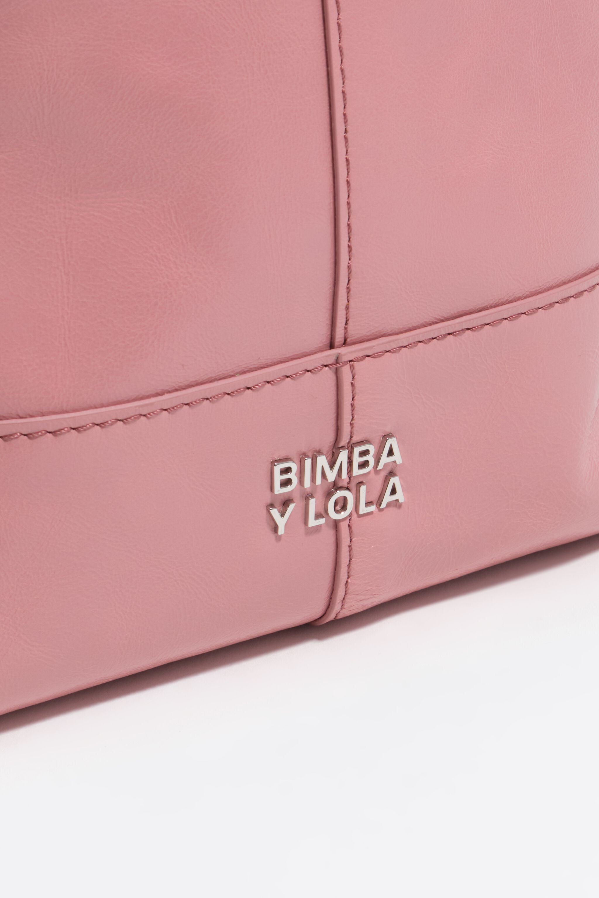 【tsz】Leather Paper Bag pink Medium pink leather Paper bag