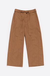 Pantal&oacute;n barrel lino marr&oacute;n claro