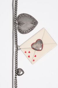 Ketting Love letter zilverkleurig verouderd