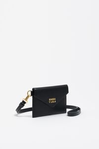 Tarjetero solapa piel negro