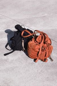 Burnt orange woven large P&eacute;talo bag