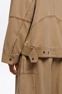 Cazadora cruzada lavada camel