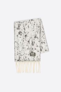 White lynx brushed scarf