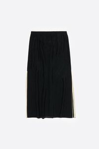 Black straight midi skirt