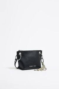 Bolso Trapecio peque&ntilde;o piel negro