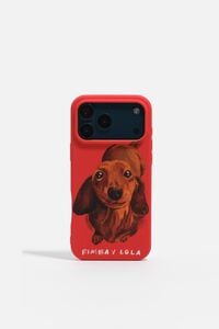 Funda r&iacute;gida iPhone 17 Pro teckel roja