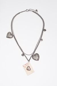 Ketting Love letter zilverkleurig verouderd