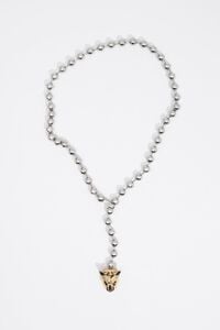 Gold chain necklace with panther head