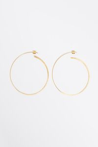 Large aged gold textured hoop earrings