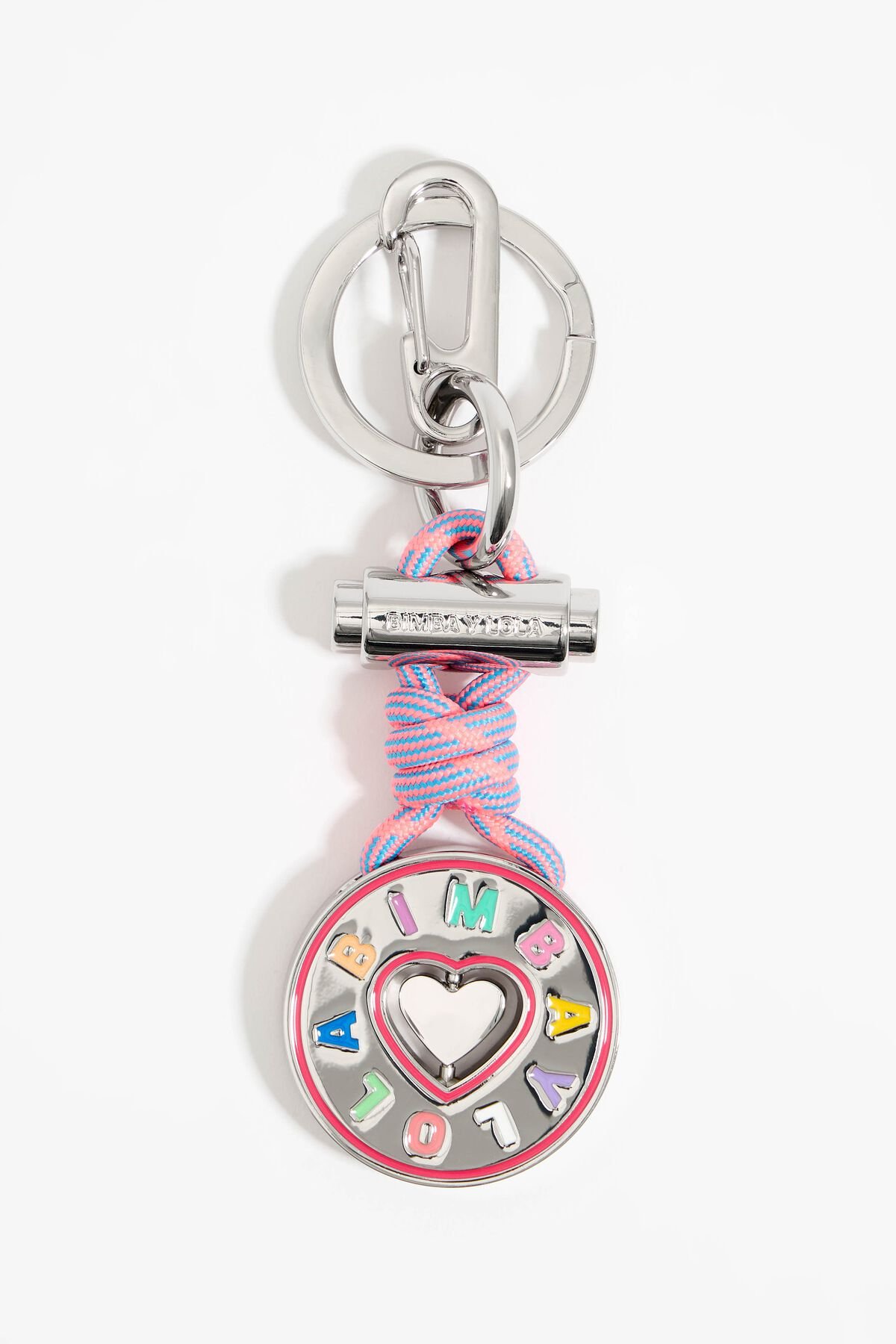 Coach Multi Colored Hearts Keychain