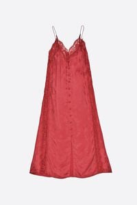 Vestido tirantes encaje cereza