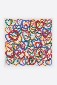 Chal corazones multicolor blanco