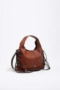 Bolso Paper peque&ntilde;o piel tostado oscuro
