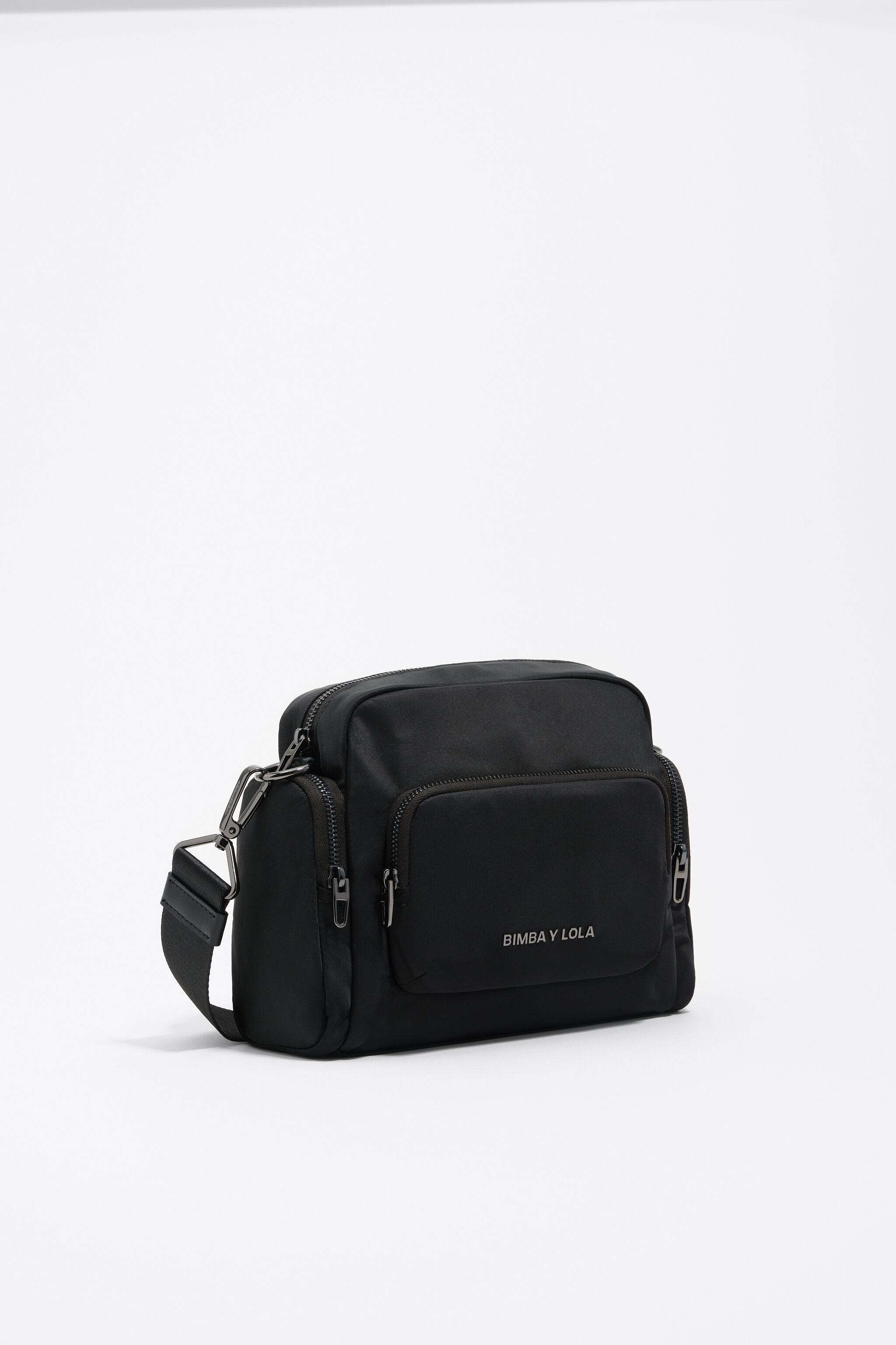 Black nylon Pocket crossbody bag