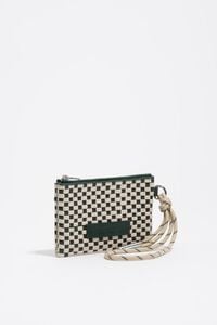 Dark green leather coin purse