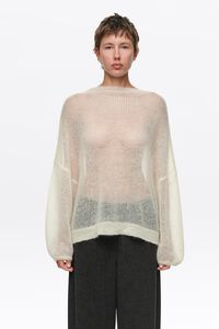 Sweter moherowy st&oacute;jka kość słoniowa