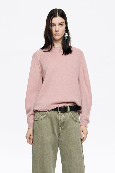 Trui raglan roze