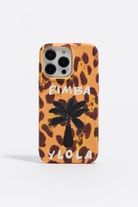 Жовтий чохол для iPhone 15 Pro Max з пальмою