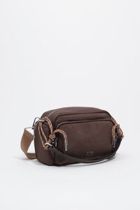 Велика нейлонова коричнева сумка-кросбоді Pocket