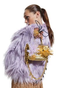 Mini gold leather Chihuahua bag