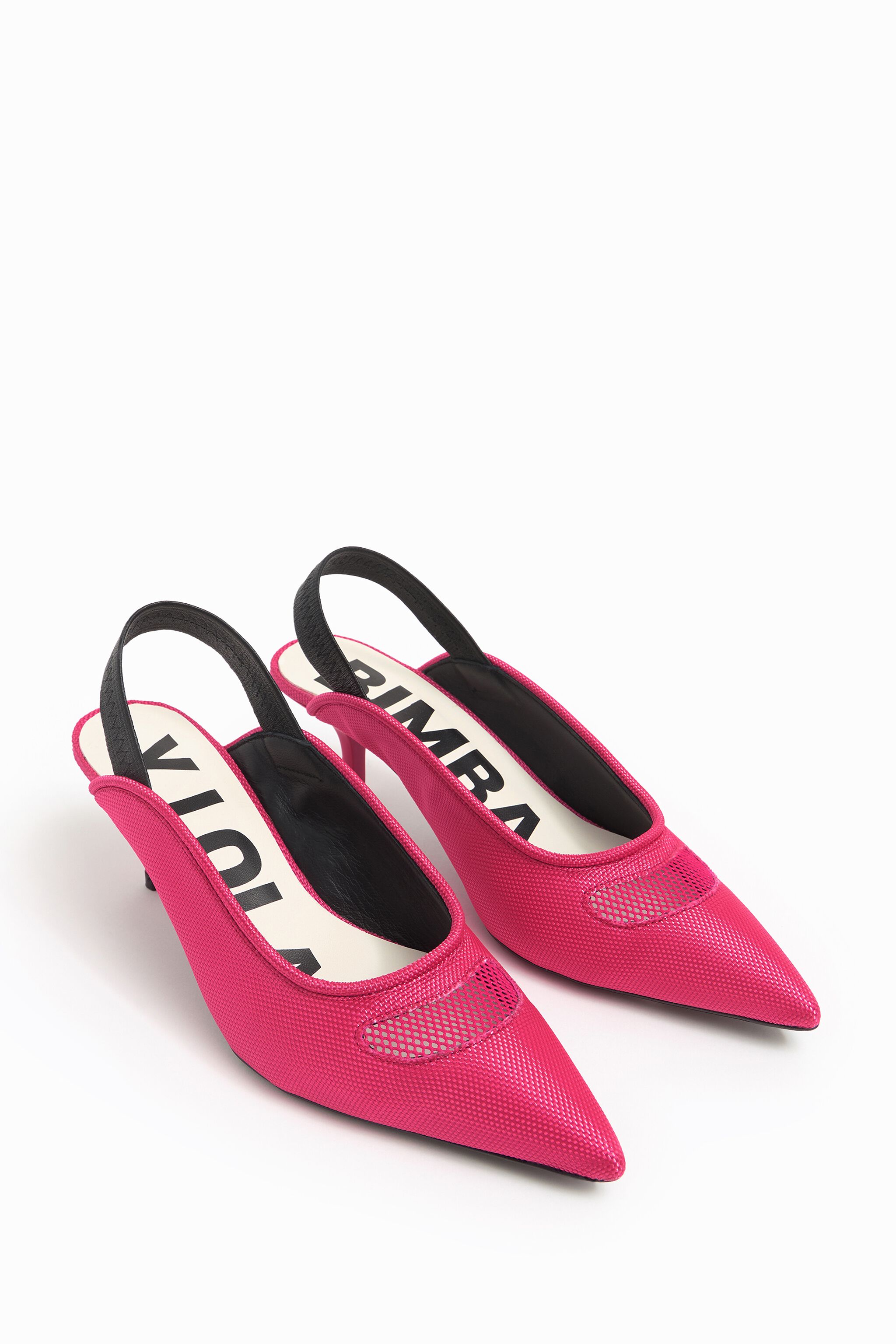 Zapato salón nylon fucsia