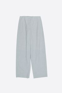 Light blue striped darted trousers