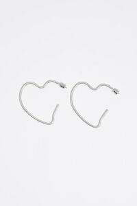 Silver heart earrings