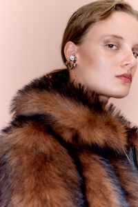 Pendiente ear cuff textura bicolor