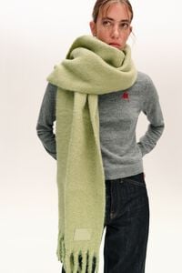 Sage wool blend scarf