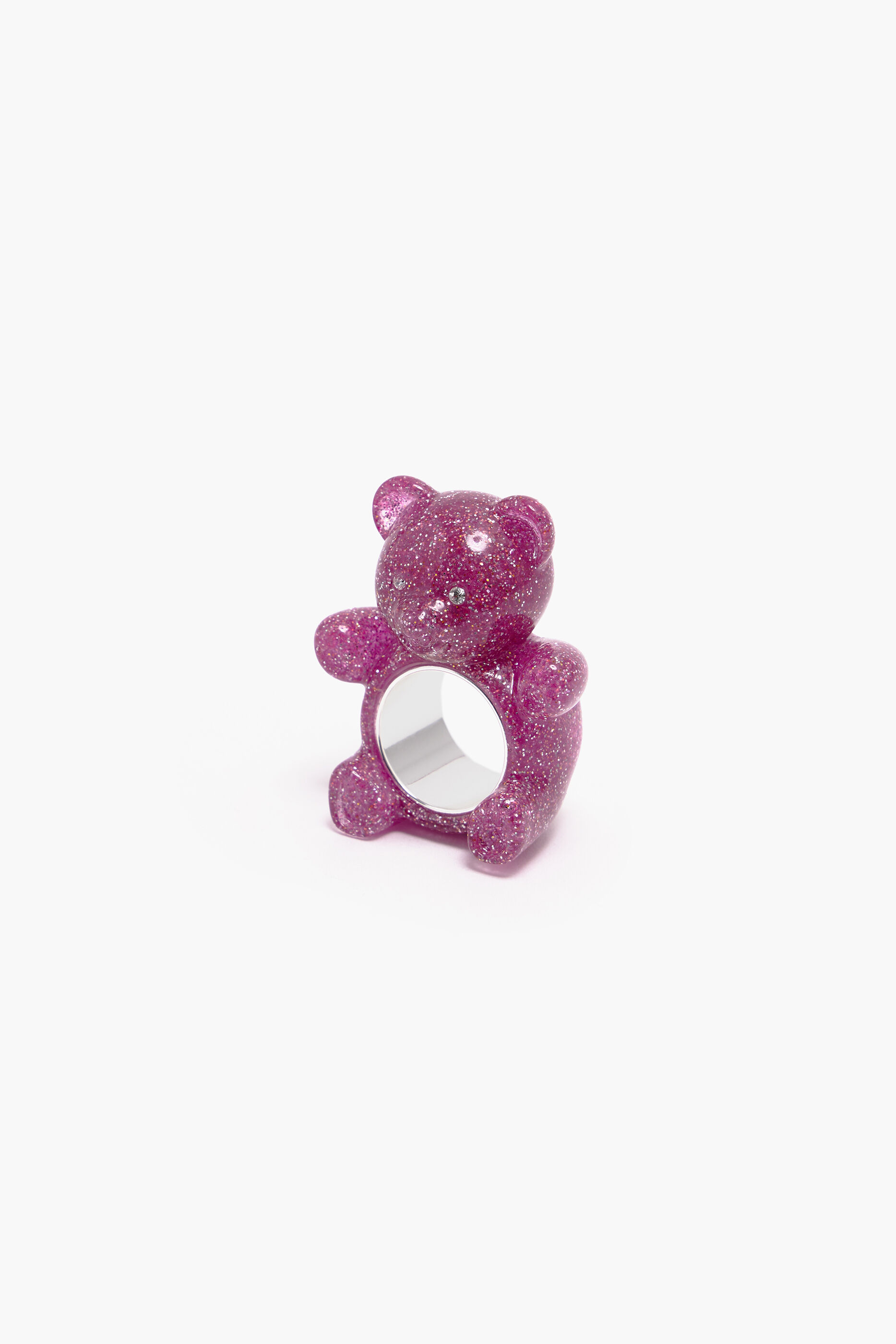 Flocking Bears Finger Ring Open Adjustable Sweet Cute Bear Rings Cartoon  Index Ring Handmade Plush Bear Bowknot Jewelry Gift