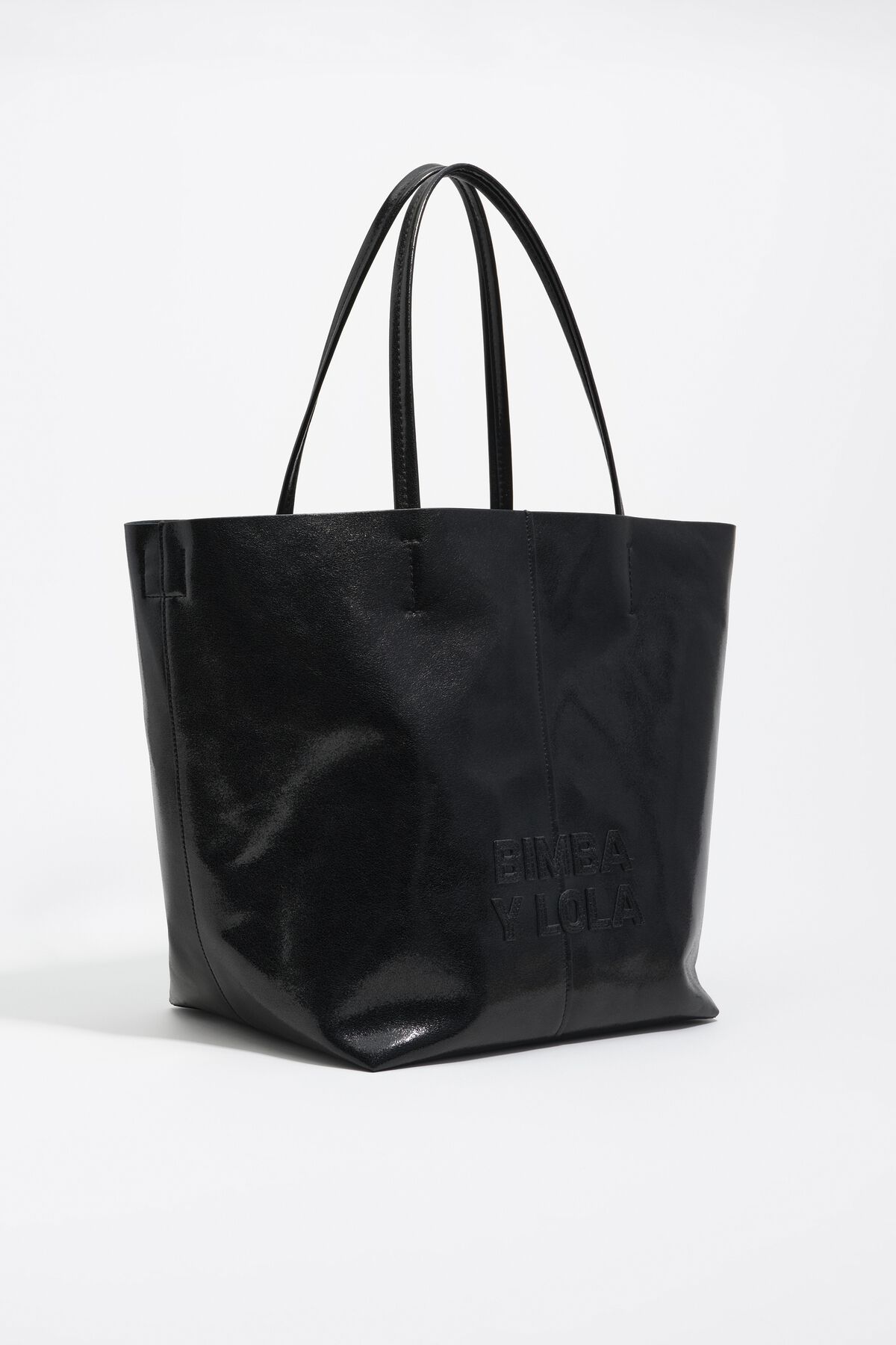 Bolso shopper grande piel negro