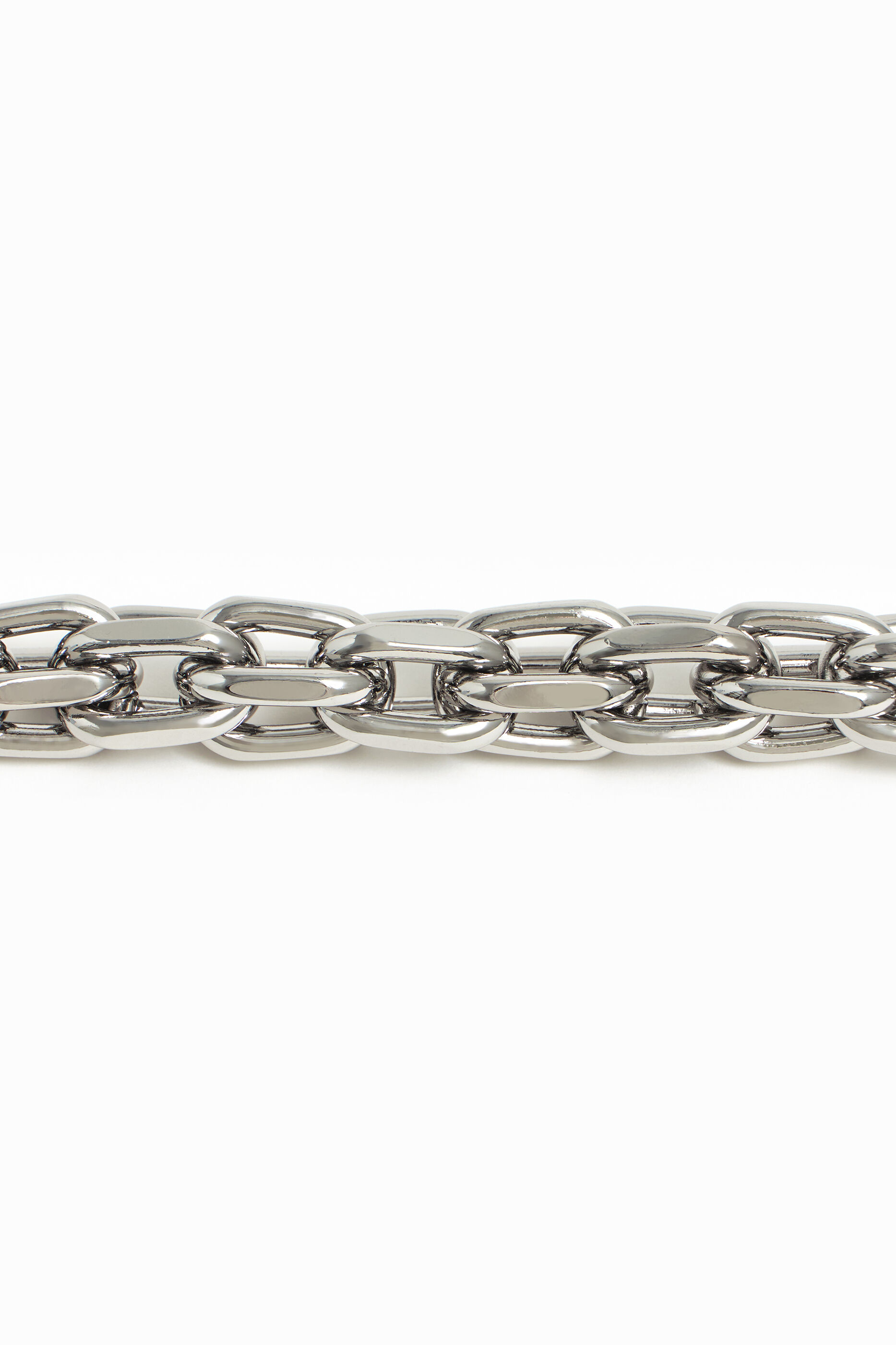 Silver color multi-link chain necklace