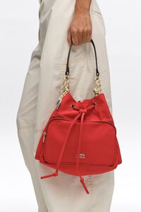 Середня нейлонова червона сумка bucket Pocket