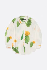 Ivory Cactus long straight shirt