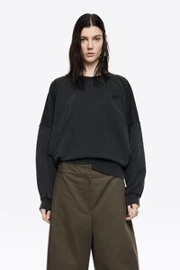 Sudadera globo logo bordado negra