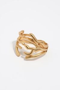 Aged gold coral bracelet