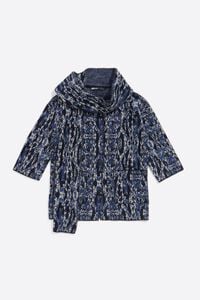 Navy blue Plumancha jacquard jacket