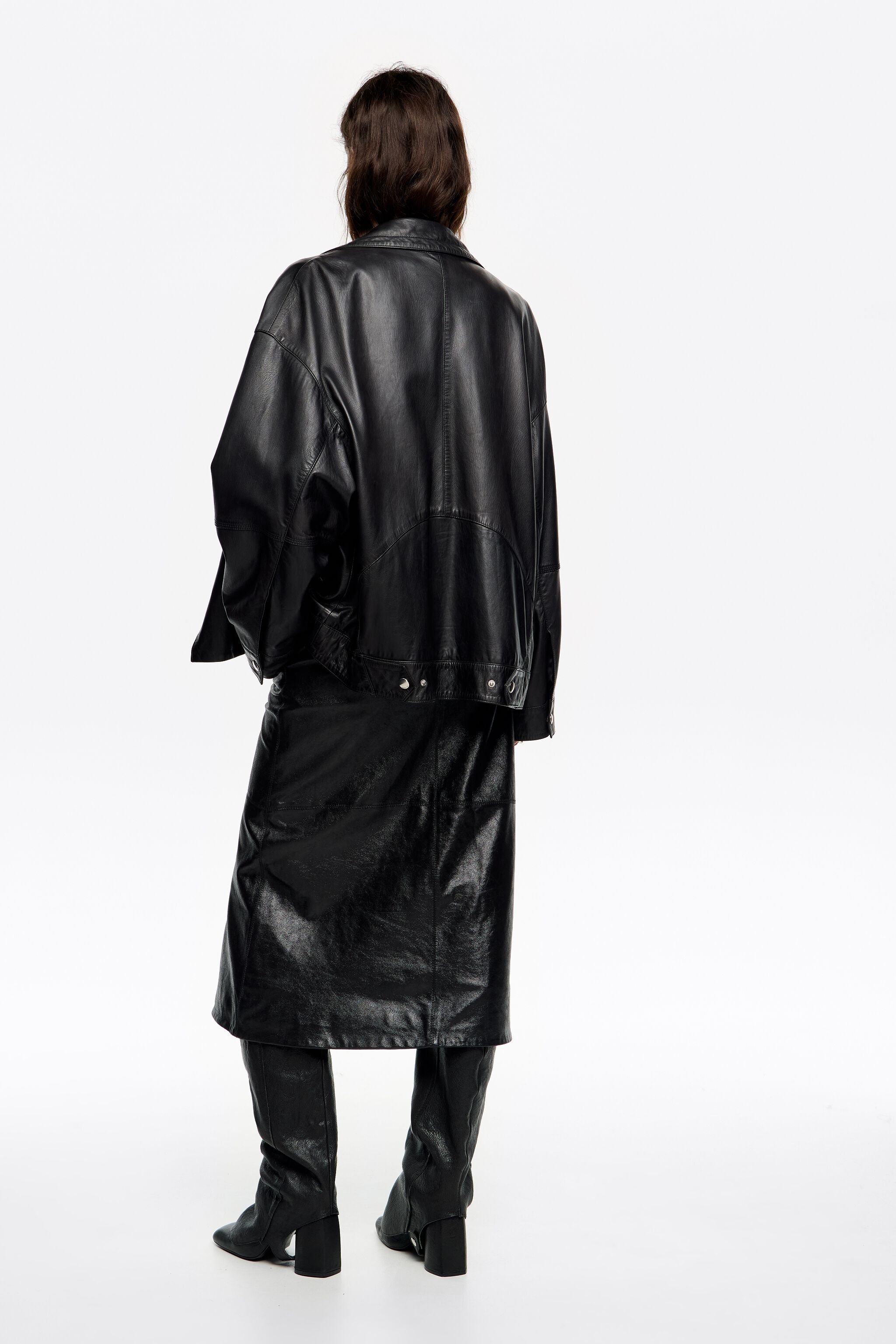 Black leather jacket