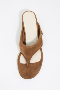 Tan suede heeled sandal