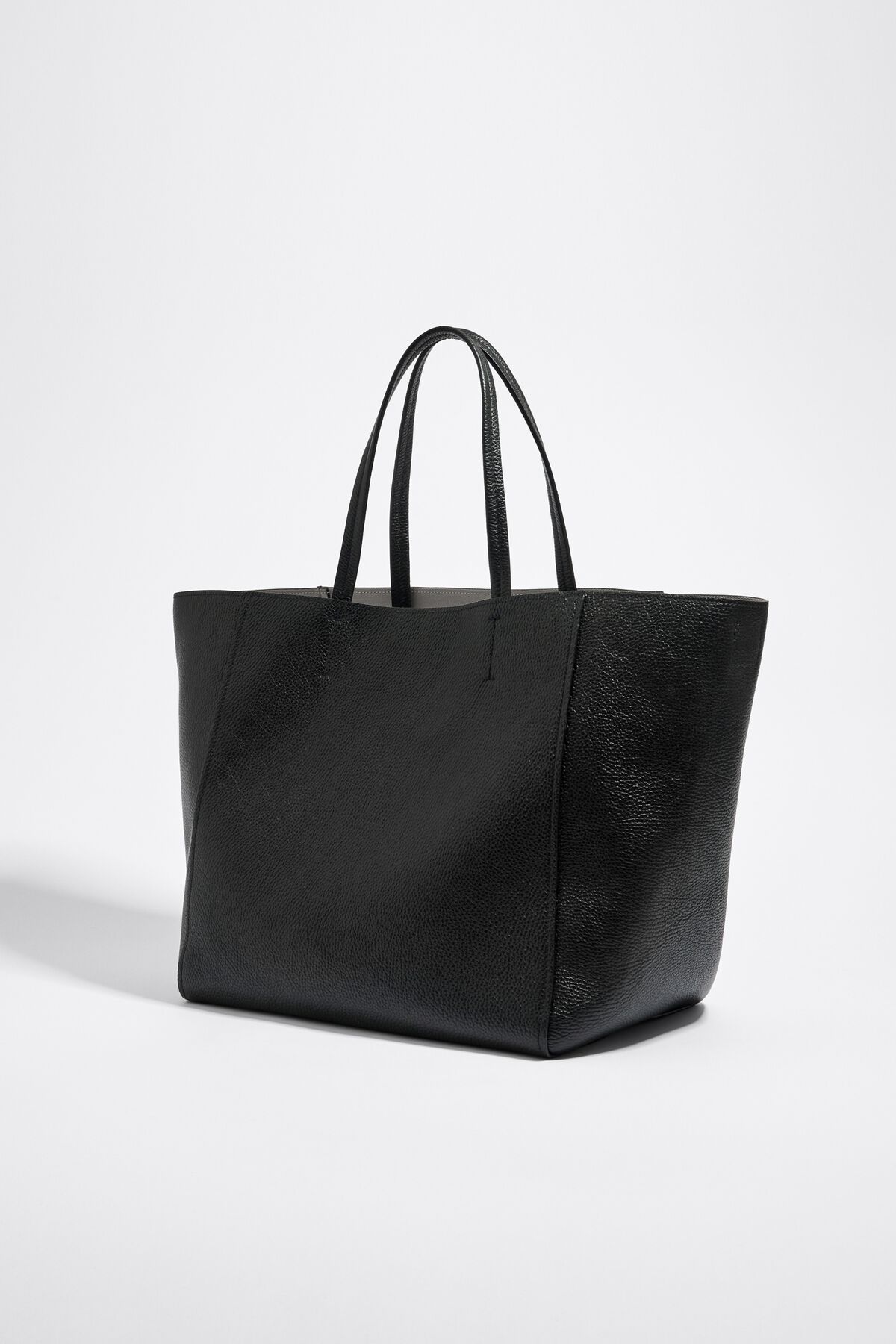 Bolso shopper grande piel negro