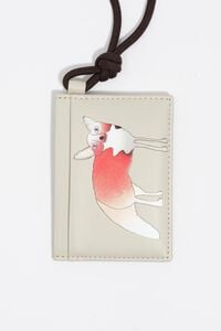 Stone leather Fr&iacute;o Peludo card holder