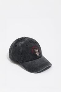 Gorra algodón leopardos bordados gris