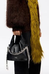 Bolso Party Paper pequeño piel negro