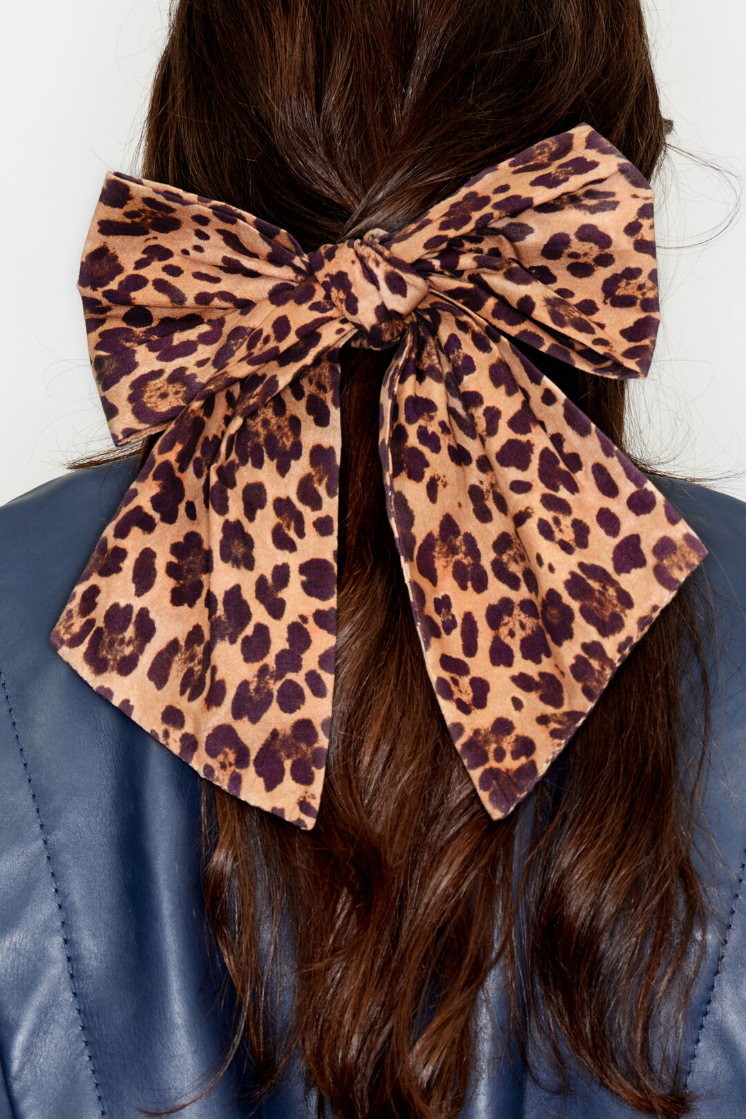 Leopard Natural print bow hair clip display picture 3