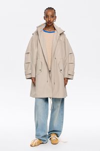 Gabardina l&iacute;nea A piedra