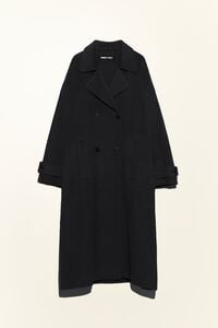 Black belted double-face coat