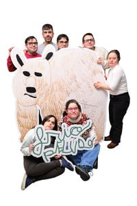 Dark brown leather Fr&iacute;o Peludo card holder/coin purse