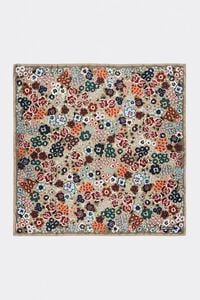 Taupe flower garden scarf