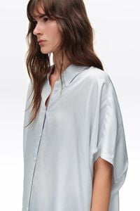 Camisa capa fluida azul claro